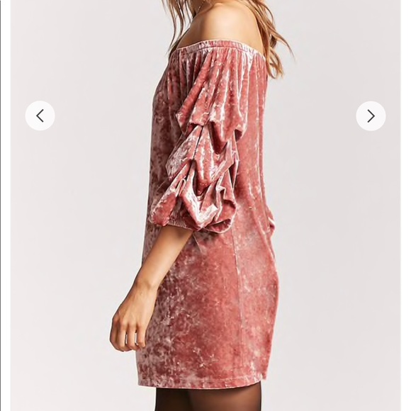 Forever 21 pink velvet dress - Picture 5 of 7